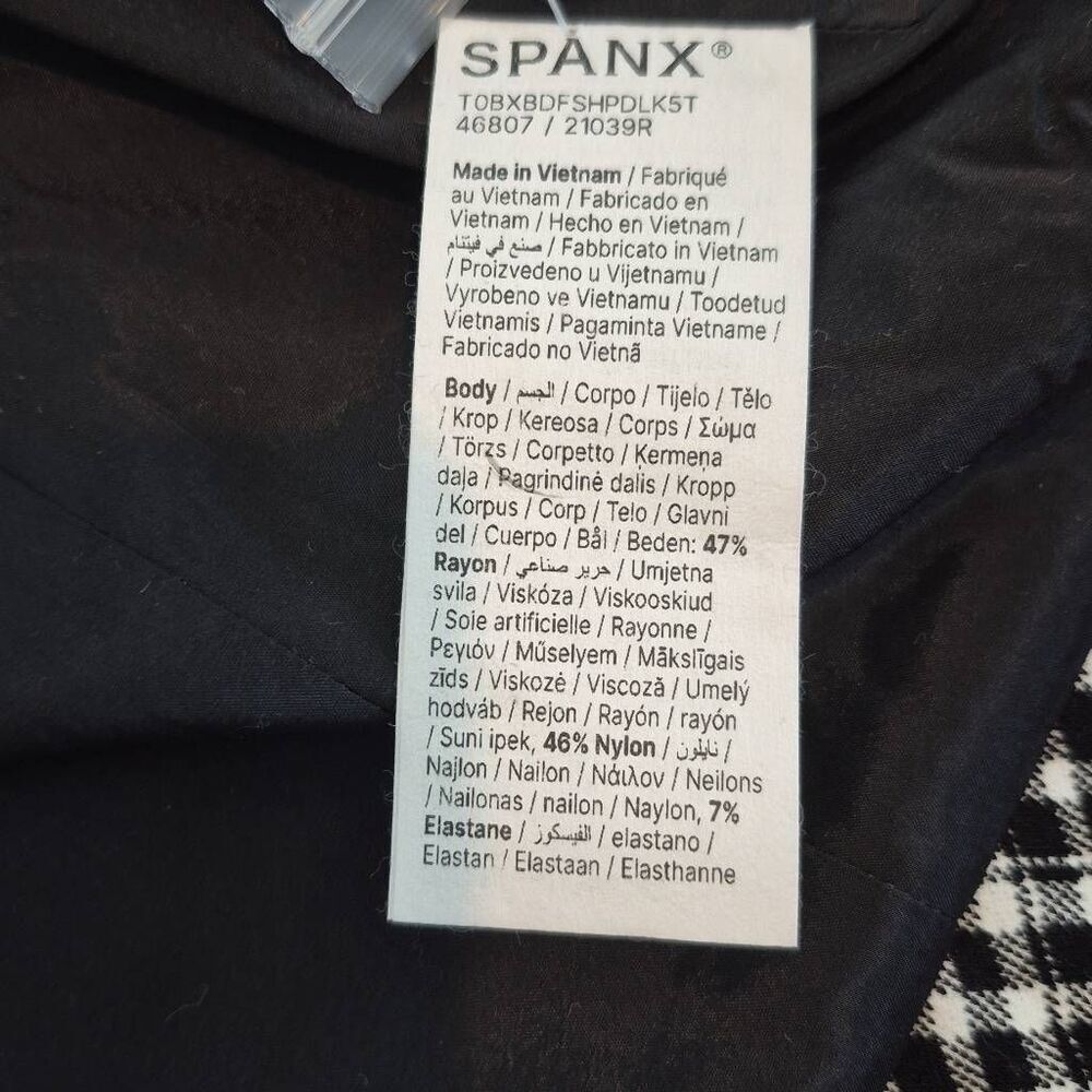 SPANX Women’s Ponte Jacket Jacquard Plaid Cropped Blazer Size S - Picture 10 of 12